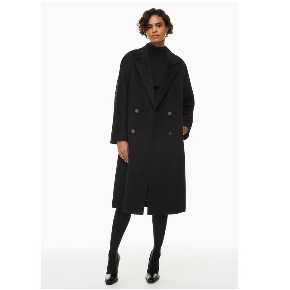 Babaton Slouch Coat, sz 2, Black, Camel/Wool